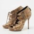 Gucci Metallic Python Open Open Toe Ankle Boots Size 36.5 - Image 2