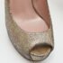 Gucci Metallic Nizza Laser Leather Peep Toe Platform Pumps Size 38 - Image 7
