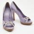 Gucci Light Purple Crocodile Leathe Open Toe Horsebit Pumps Size 39 - Image 4