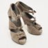 Gucci Grey Suede Bow Ankle Strap Sandals Size 38 - Image 4