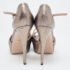 Gucci Metallic Grey Leather Ankle Strap Peep Toe Platform Pumps Size 38 - Image 5