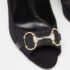 Gucci Black Satin Horsebit Peep Toe Pumps Size 38 - Image 8
