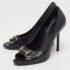 Gucci Black Python Horsebit Open Toe Pumps 38.5 - Image 2