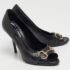 Gucci Black Python Horsebit Open Toe Pumps 38.5 - Image 4