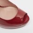 Gucci Red Patent Leather Peep Toe Pumps Size 37 - Image 7