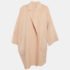 Helmut Lang Pink Wool Open Front Mid-Length Coat XS