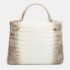 Herm&egrave;s Blanc Crocodile Niloticus Himalaya Palladium Finish Kelly Retourne 32 Bag - Image 3