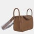 Hermes Gold Clemence Leather Mini Lindy Bag - Image 3