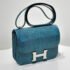 Hermes Ink Blue Lizard Leather Constance 19 Bag - Image 2