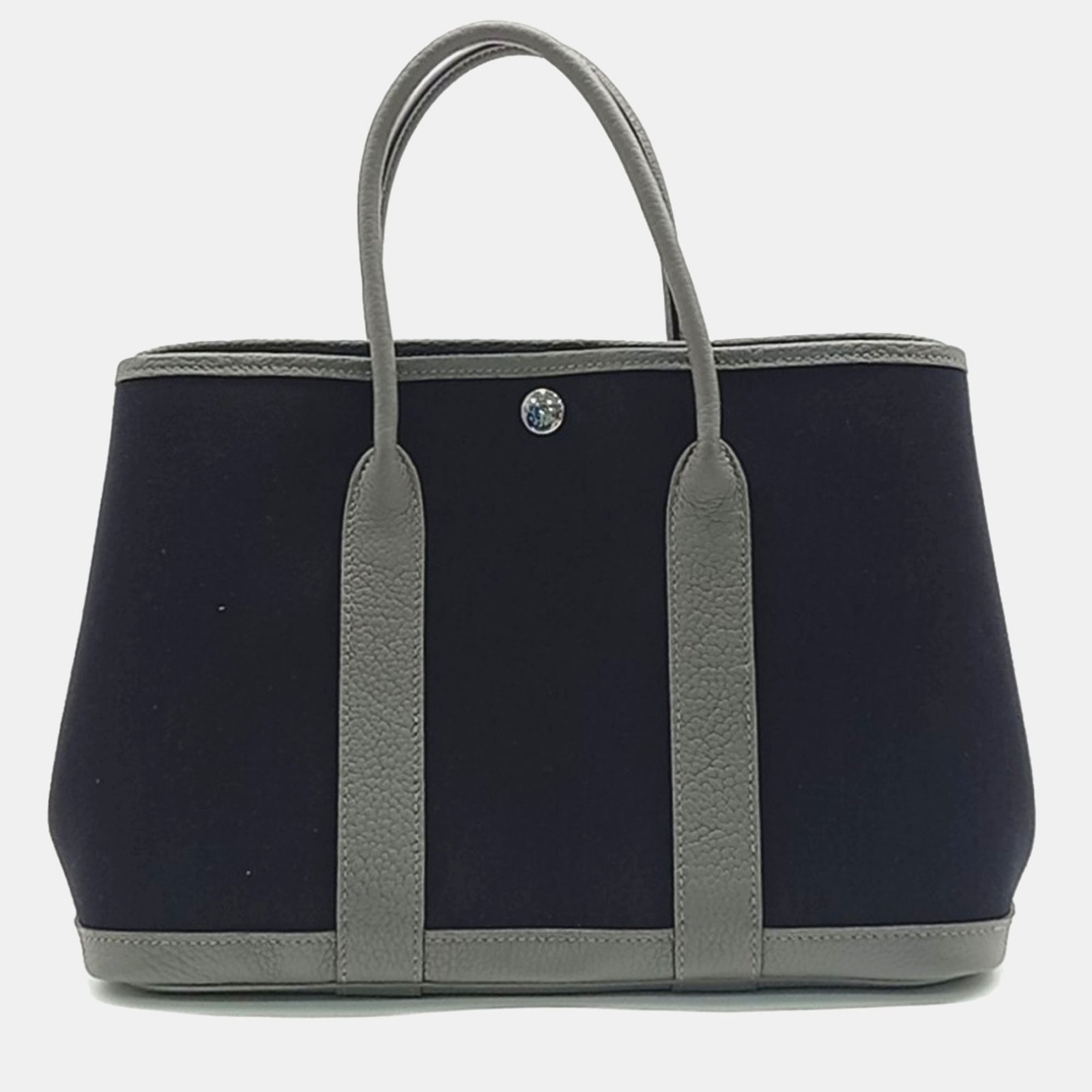luxury-women-hermes-used-handbags-p1074338-006 Hermes Black Canvas Garden Party 30 Bag - Image 1