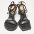 Jacquemus Black Leather Les Carr&eacute;s Ronds Ankle Wrap Sandals Size 37 - Image 3