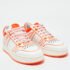 Jimmy Choo White/Neon Orange Leather Hawaii/F Sneakers Size 38 - Image 4