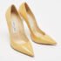Jimmy Choo Beige Patent Leather Romy Pumps Size 38.5 - Image 4