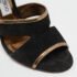 Jimmy Choo Black/Gold Suede and Metallic Leather Klara Sandals Size 38 - Image 8