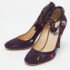 Jimmy Choo Purple Suede Floral Embroidered Chelan Ankle Wrap Pumps Size 40 - Image 2