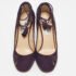Jimmy Choo Purple Suede Floral Embroidered Chelan Ankle Wrap Pumps Size 40 - Image 3