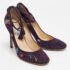 Jimmy Choo Purple Suede Floral Embroidered Chelan Ankle Wrap Pumps Size 40 - Image 4