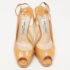 Jimmy Choo Light Brown Patent Leather Nova Slingback Pumps Size 36 - Image 3