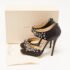 Jimmy Choo Black Studded Nubuck Leather Bonnie Back Zip Sandals Size 39 - Image 9