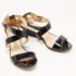 Jimmy Choo Black Patent Leather Cross Strap Slingback Sandals Size 35 - Image 4