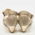 Jimmy Choo Gold Glitter Crisscross  Wedge Sandals Size 34 - Image 5