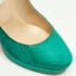 Jimmy Choo Green Watersnake Leather Platform Pumps Size 40 - Image 7