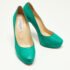 Jimmy Choo Green Watersnake Leather Platform Pumps Size 40 - Image 4