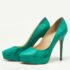 Jimmy Choo Green Watersnake Leather Platform Pumps Size 40 - Image 2