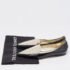 Jimmy Choo Black/Beige Leather and Embossed Python Pointed Toe Smoking Slippers Size 36.5 - Image 9