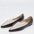 Jimmy Choo Black/Beige Leather and Embossed Python Pointed Toe Smoking Slippers Size 36.5 - Image 2