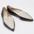 Jimmy Choo Black/Beige Leather and Embossed Python Pointed Toe Smoking Slippers Size 36.5 - Image 4