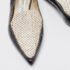 Jimmy Choo Black/Beige Leather and Embossed Python Pointed Toe Smoking Slippers Size 36.5 - Image 7