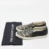 Lanvin Black Embossed Python Leather Slip On Sneakers Size 36 - Image 9