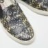 Lanvin Black Embossed Python Leather Slip On Sneakers Size 36 - Image 8