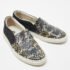 Lanvin Black Embossed Python Leather Slip On Sneakers Size 36 - Image 4