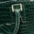 Loewe Green Crocodile Amazona Satchel - Image 6