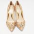 Loriblu Beige Lace Crystals Embellished Pumps Size 40 - Image 3