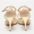 Loriblu Beige Satin Crystal Ankle Strap Sandals Size 38 - Image 6