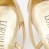 Loriblu Beige Satin Crystal Ankle Strap Sandals Size 38 - Image 5