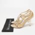 Loriblu Beige Satin Crystal Ankle Strap Sandals Size 38 - Image 10