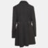 Louis Vuitton Black Wool Leather Tab Waist Single Breasted Coat XL - Image 2