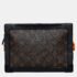 Louis Vuitton Brown/ Black Leather Monogram Coated Canvas Solar Ray Soft Trunk Bag