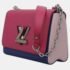 Louis Vuitton Soft Pink, Pink, Blue Epi Leather Twist MM Bag - Image 2