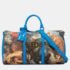 Louis Vuitton Blue Multicolor Coated Canvas Leather Keepall Bandouliere 50 Boston Bag
