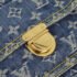 Louis Vuitton Blue Monogram Denim Baggy GM Shoulder Bag - Image 3