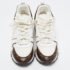 Louis Vuitton White Mesh, Leather and Monogram Canvas Run Away Sneakers Size 36 - Image 3