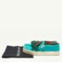 Louis Vuitton Turquoise Fabric and Monogram Canvas Destination Slip On Sneakers Size 37 - Image 9