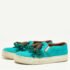 Louis Vuitton Turquoise Fabric and Monogram Canvas Destination Slip On Sneakers Size 37 - Image 2