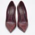 Louis Vuitton Burgundy Python Leather Slip On  Pumps Size 34.5 - Image 3