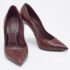 Louis Vuitton Burgundy Python Leather Slip On  Pumps Size 34.5 - Image 4
